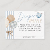 We Can Bearly Wait Bear Baby Shower Diaper Raffle Begleitkarte (Vorderseite)