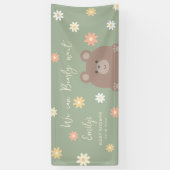 We Can Bearly Wait Beary Cute Baby Shower Welcome Banner (Vertikal)