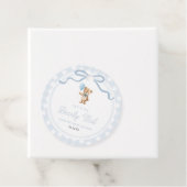 We Can Bearly Wait Blue Teddy Bear Baby Shower Geschenkanhänger (Beispiel)