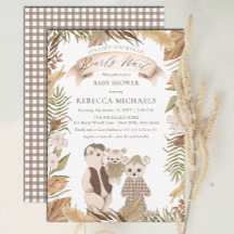 We Can Bearly Wait Boho Bear Family Baby Shower