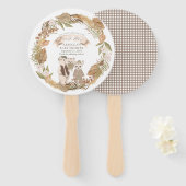 We Can Bearly Wait Boho Bear Family Baby Shower Fächer (Vorne und Hinten)