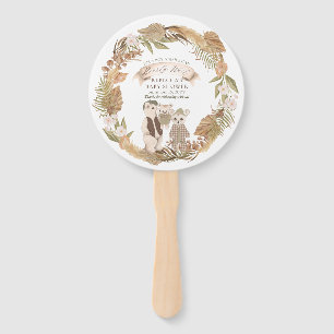 We Can Bearly Wait Boho Bear Family Baby Shower Fächer