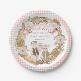 We Can Bearly Wait Boho Bear Family Baby Shower Pappteller