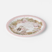 We Can Bearly Wait Boho Bear Family Baby Shower Pappteller (Schrägansicht)