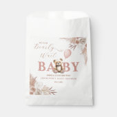 We Can Bearly Wait Boho Pink Teddy Bear Geschenktütchen (Vorderseite)