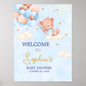 We Can Bearly Wait, Boy Baby Shower Poster (Vorne)