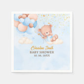 We Can Bearly Wait , Boy Baby Shower Serviette (Vorderseite)