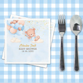 We Can Bearly Wait , Boy Baby Shower Serviette