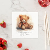 We Can Bearly Wait Boy Baby Shower Serviette (Beispiel)