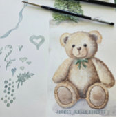 We Can Bearly Wait Boy Teddy Bear Baby Shower Pappteller