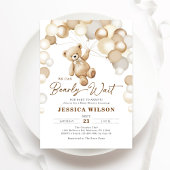 We Can Bearly Wait Brown Teddy Bear Baby Shower Einladung