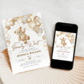 We Can Bearly Wait Brown Teddy Bear Baby Shower Einladung