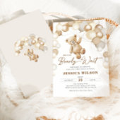 We Can Bearly Wait Brown Teddy Bear Baby Shower Einladung