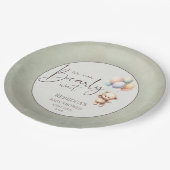 We can bearly wait cute bear balloon baby shower pappteller (Schrägansicht)