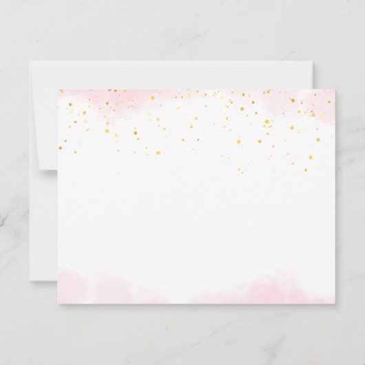 We Can Bearly Wait Cute Bear Girl Baby Shower Dankeskarte (Rückseite)