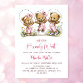 We Can Bearly Wait Cute Girl Teddy Bears Einladung