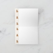 We Can Bearly Wait Elegant Baby Shower Dankeskarte (Innenseite)