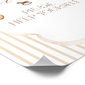 We Can Bearly Wait Elegant Baby Shower drink bar Poster (Ecke)