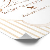 We Can Bearly Wait Elegant Baby Shower Favors Poster (Ecke)