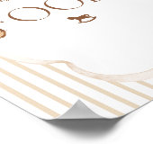 We Can Bearly Wait Elegant Baby Shower food Poster (Ecke)