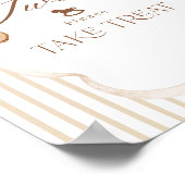 We Can Bearly Wait Elegant Baby Shower sweet bar Poster (Ecke)