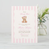 We Can Bearly Wait Elegant Teddy Bear Baby Shower Einladung (Stehend Vorderseite)