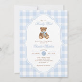 We Can Bearly Wait Elegant Teddy Bear Baby Shower Einladung (Vorderseite)