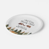 We Can Bearly Wait Fall Baby Shower Pappteller (Schrägansicht)
