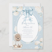 We Can Bearly Wait Floral Whimsical Baby Shower Einladung (Vorderseite)