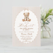 We Can Bearly Wait Gender Neutral Baby Shower Einladung (Stehend Vorderseite)