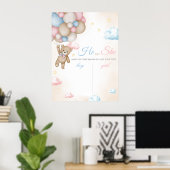 We Can Bearly Wait Gender Reveal Sign Poster (Heimbüro)