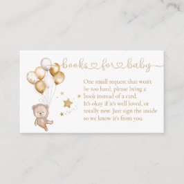 We Can Bearly Wait Gold Balloons Bear Book Request Begleitkarte