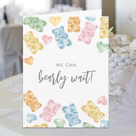 We Can Bearly Wait Gummy Bears Baby Shower  Einladung