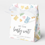 We Can Bearly Wait Gummy Bears Baby Shower Geschenkschachtel (Vorderseite)