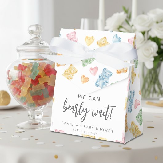 We Can Bearly Wait Gummy Bears Baby Shower Geschenkschachtel