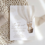 We Can Bearly Wait Hot Air Balloon Baby Shower Einladung<br><div class="desc">Celebrate the arrival of a little one with this teddy bear and hot air balloon baby shower invitation.</div>