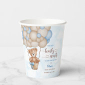 We Can Bearly Wait Hot Air Balloon Baby Shower Pappbecher (Rückseite)