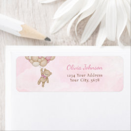 We Can Bearly Wait Pink Baby Shower Address