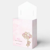 We Can Bearly Wait Pink Baby Shower Thank You Geschenkschachtel (Geöffnet)