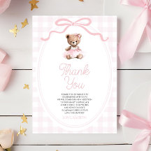 We Can Bearly Wait Pink Teddy Bear Baby Shower