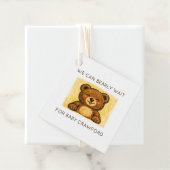 We Can Bearly Wait! Simple Hand Drawn Baby Shower Geschenkanhänger (Beispiel)