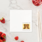 We Can Bearly Wait! Simple Hand Drawn Baby Shower Serviette (Beispiel)