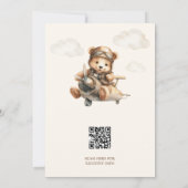 We Can Bearly Wait Teddy Bear Airplane Baby Shower Einladung (Rückseite)