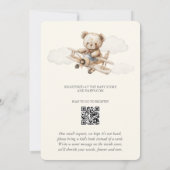 We Can Bearly Wait Teddy Bear Airplane Baby Shower Einladung (Rückseite)