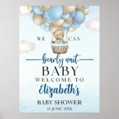 We can Bearly wait - Teddy Bear Baby Shower Boy Poster (Vorne)