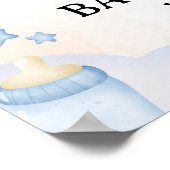 We can Bearly wait - Teddy Bear Baby Shower Boy Poster (Ecke)