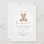 We Can Bearly Wait Teddy Bear Baby Shower Einladung (Vorderseite)
