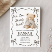 We Can Bearly Wait, Teddy Bear Baby Shower Einladung