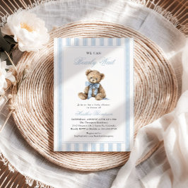We Can Bearly Wait Teddy Bear Baby Shower Einladung