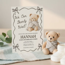 We Can Bearly Wait, Teddy Bear Baby Shower Einladung